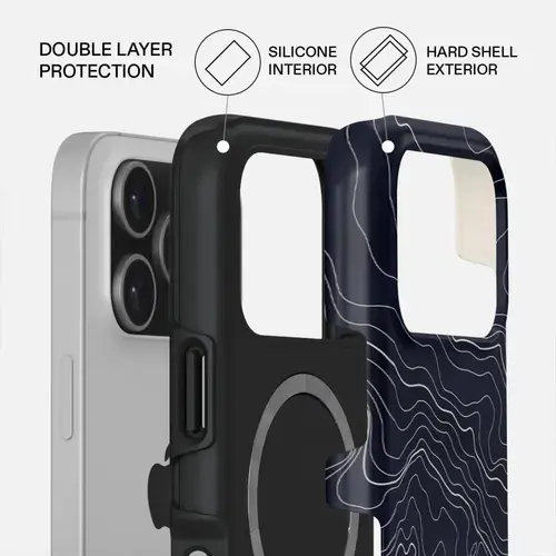 Husa Burga Dual Layer Magsafe Drifting Shores Line pentru iPhone 17 Pro