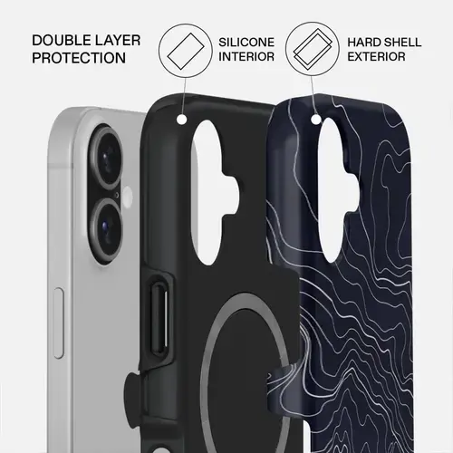 Husa Burga Dual Layer Magsafe Drifting Shores Line pentru iPhone 17