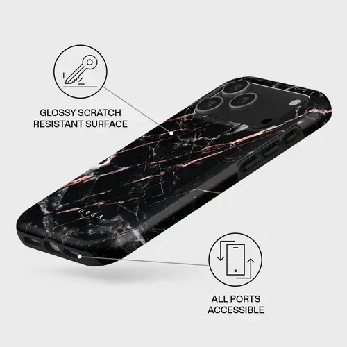 Husa Burga Dual Layer Magsafe Rose Gold Marble pentru iPhone 17 Pro Max