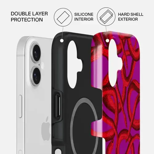 Husa Burga Dual Layer Magsafe Watch Out pentru iPhone 17