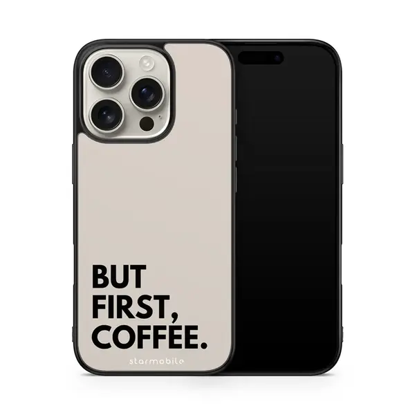 Husa But First Coffee. Apple iPhone Impact Ultra - iPhone 16 Pro Max