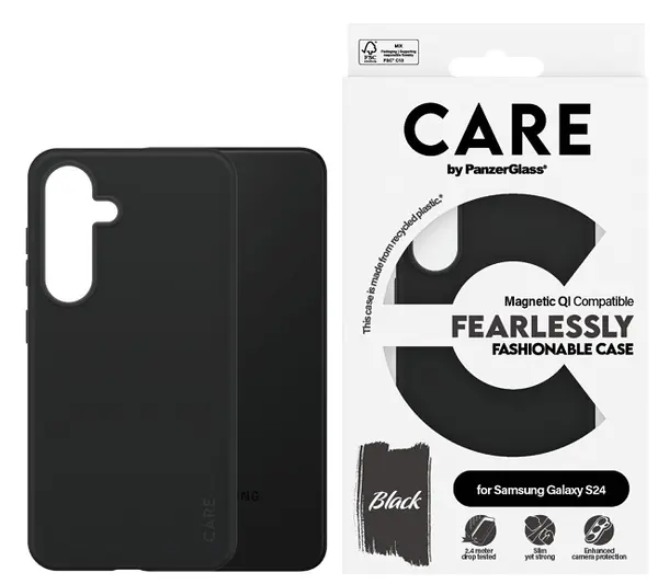 Husa CARE - Fashion, Galaxy S24, Qi, negru