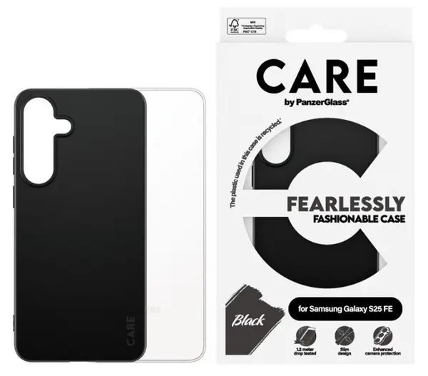 Husa CARE - Fearlessly , Galaxy S25 FE, negru