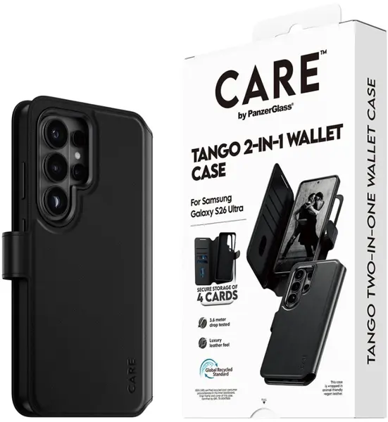 Husă CARE – Tango Two-in-One, Qi, Galaxy S26 Ultra, negru