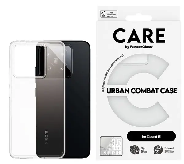 Husă CARE - Urban Combat, Redmi 15, transparent
