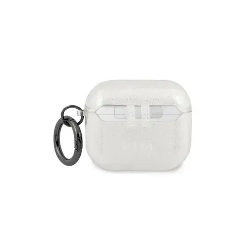 Husa Casti pentru Apple Airpods 3 Karl Lagerfeld Glitter Karl's Head KLA3UKHGS (Argintiu)