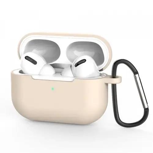 Husa Casti Techsuit Silicone Case pentru Apple AirPods Pro 3 (Crem)