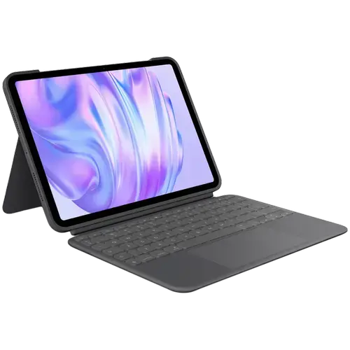 Husa cu tastatura Logitech Combo Touch pentru Apple iPad Pro 11-inch (M4), Layout US International (Gri)