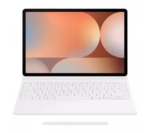 Husa cu tastatura Samsung Book Cover Keyboard pentru Galaxy Tab S10+/S9+/S9 FE+ (Alb)