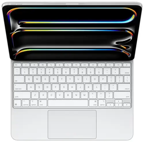 Husa cu tastura Apple Magic Keyboard MWR43LB/A pentru Apple iPad Pro 13‑inch (M4), Layout US (Alb)