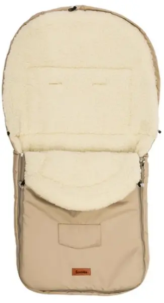 Husă de iarnă din lână pentru cărucior Sensillo - 95 х 40 cm, cappuccino