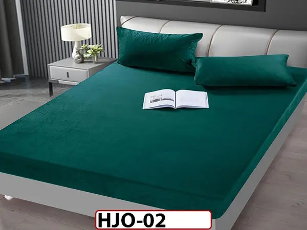 Husa de Pat din Catifea + 2 Fete de Perne - Saltea 180x200 - Pat 2 Persoane - HJO02