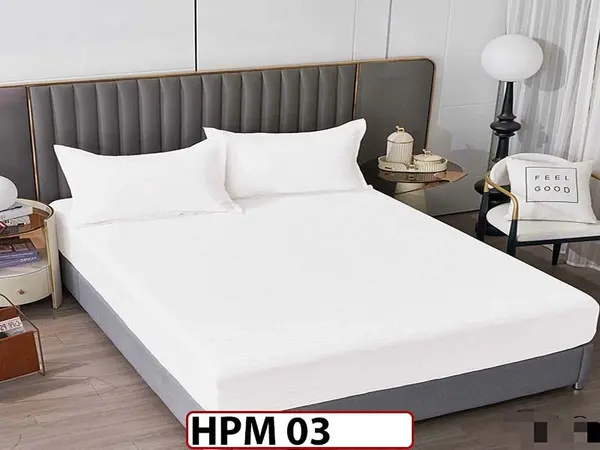 Husa de Pat din Damasc Finetat + 2 Fete de Perne - Saltea 160x200 - HPM 03