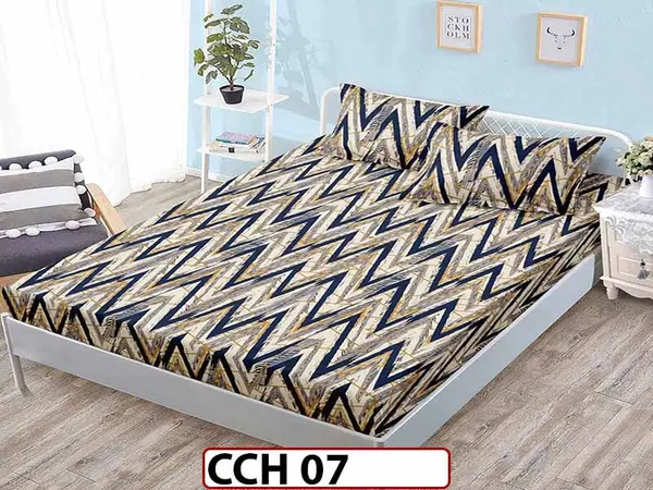 Husa de Pat din Finet + 2 Fete de Perne - Saltea 160x200 - Pat 2 Persoane - CCH 07
