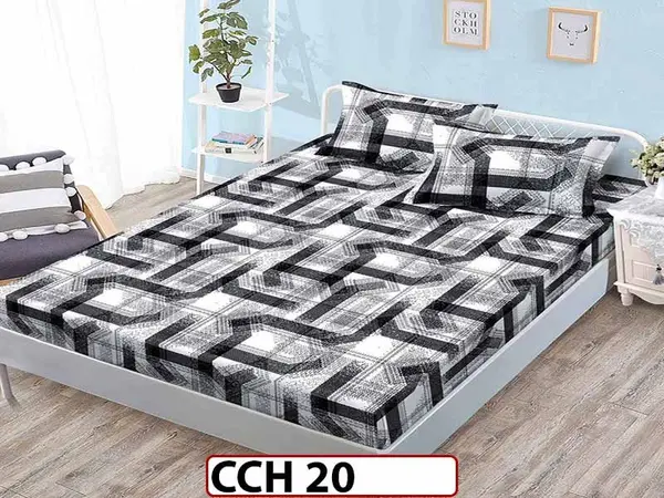 Husa de Pat din Finet + 2 Fete de Perne - Saltea 160x200 - Pat 2 Persoane - CCH 20