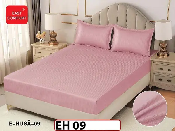 Husa de Pat din Finet + 2 Fete de Perne - Saltea 180x200 - Pat 2 Persoane - EH 09