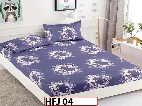 Husa de Pat din Finet + 2 Fete de Perne - Saltea 180x200 - Pat 2 Persoane - HFJ04