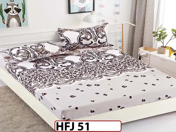 Husa de Pat din Finet + 2 Fete de Perne - Saltea 180x200 - Pat 2 Persoane - HFJ51