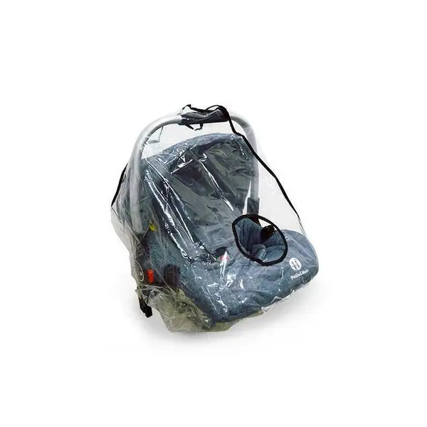 Husa de ploaie universala, Petite&Mars, Pentru scaunele auto 0-13 kg, Din folie moale, Durabila, De 0 1 microni, 50 x 60 x 70 cm