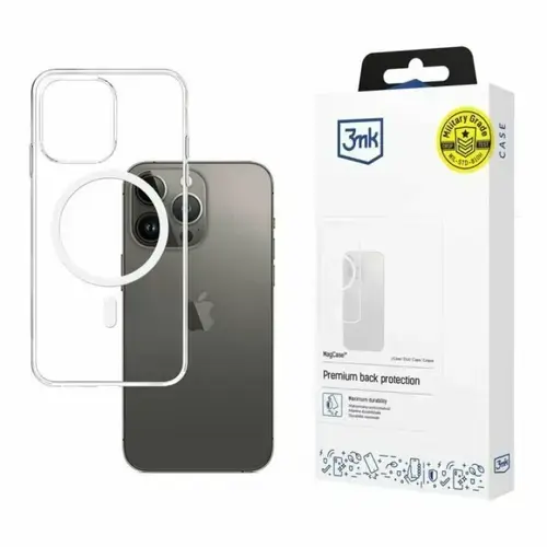 Husa de protectie 3mk MagCase pentru iPhone 15 Pro (Transparent)