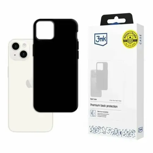 Husa de protectie 3mk Matt Case pentru iPhone 15 Plus (Negru)