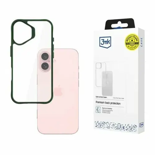 Husa de protectie 3mk Satin Armor Case+ pentru iPhone 16, Verde
