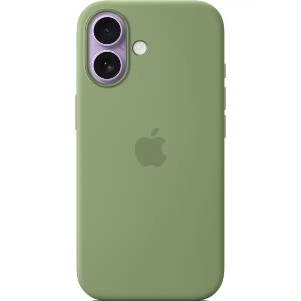 Husa de protectie Apple cu MagSafe pentru iPhone 17, Silicon Light Moss