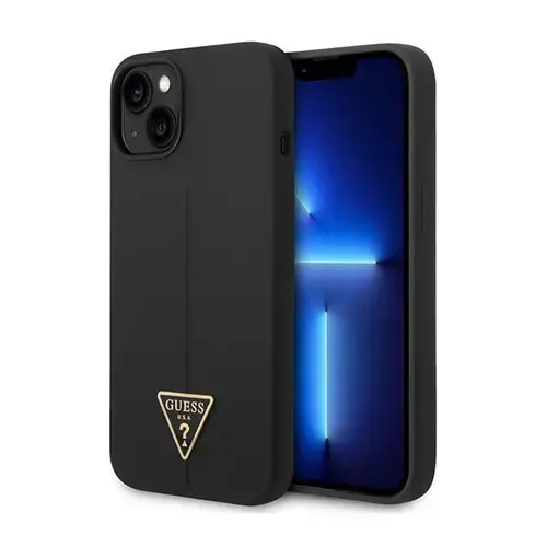 Husa de protectie Guess pentru Apple iPhone 14 Plus, Silicon, Negru