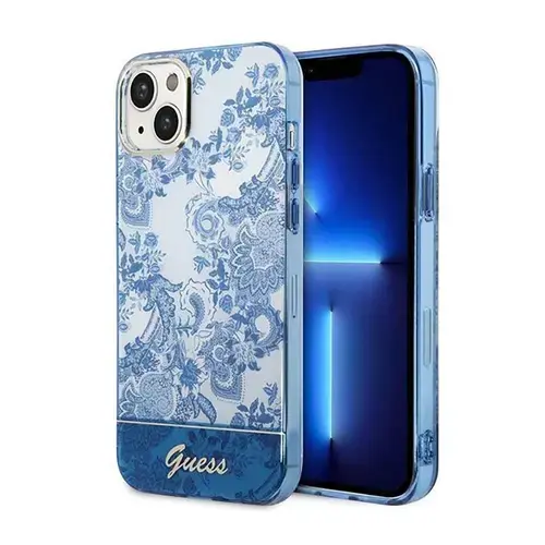 Husa de protectie Guess pentru iPhone 14 Plus, TPU/PC, Albastru