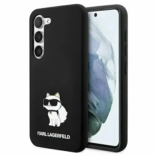 Husa de protectie Karl Lagerfeld Liquid Silicone Choupette NFT pentru Samsung Galaxy S23 (Negru)
