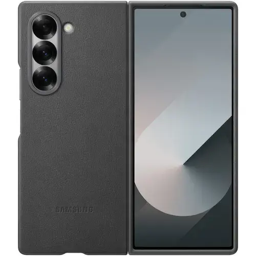 Husa de protectie Samsung Kindsuit Leather Case pentru Galaxy Fold6, Gri