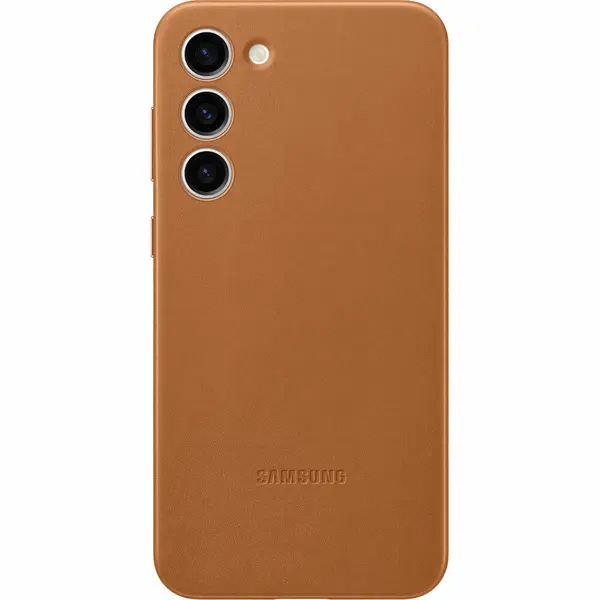 Husa de protectie Samsung Leather pentru Galaxy S23 Plus, Camel