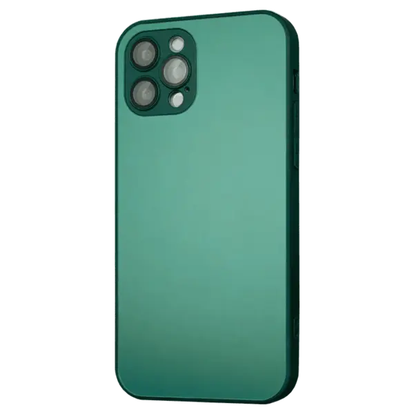 Husa de sticla/silicon Premium Protectie Camere AG GLASS Cangling Green Apple iPhone 14 Pro - iPhone 14 Pro