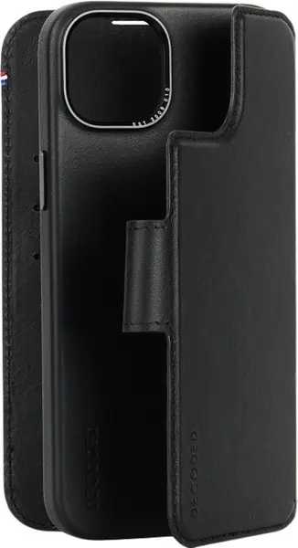Husă Decoded - Leather Wallet, iPhone 15 Plus, negru