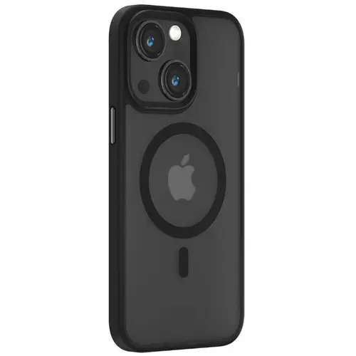 Husa Devia Pino Series Magnetic Shockproof compatibila cu iPhone 15 Plus, Negru