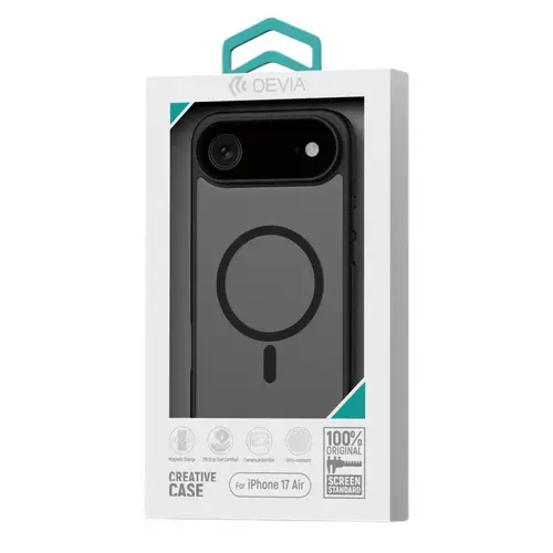 Husa Devia Pino Series Magnetic Shockproof pentru iPhone Air, Negru