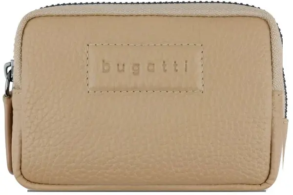 Husă din piele pentru chei Bugatti Elsa - Protecție RFID, bej