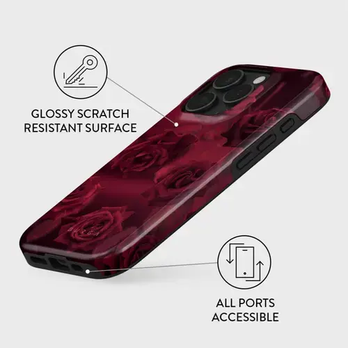 Husa Dual Layer Femme Fatale Burga pentru iPhone 16 Pro, Rosu