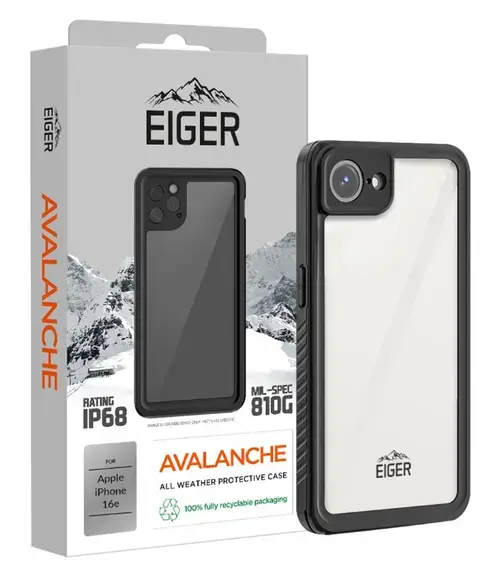 Husa Eiger Avalanche iPhone 16e, Negru