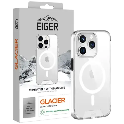 Husa Eiger Glacier Magsafe Case compatibila cu iPhone 15 Pro Max, Transparent