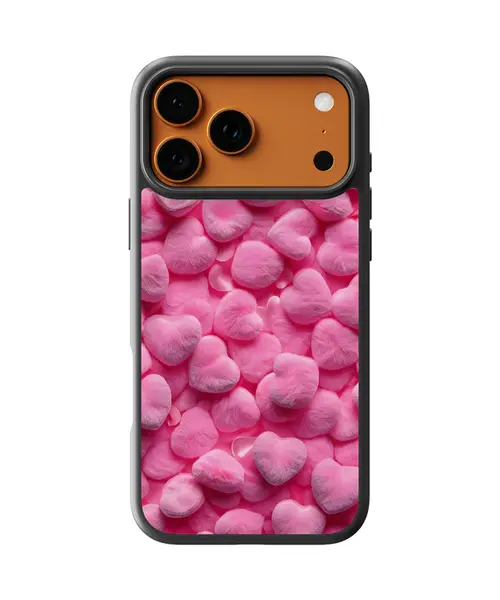 Husa Fluffy Hearts Apple iPhone Impact Ultra - iPhone 17 Pro Max