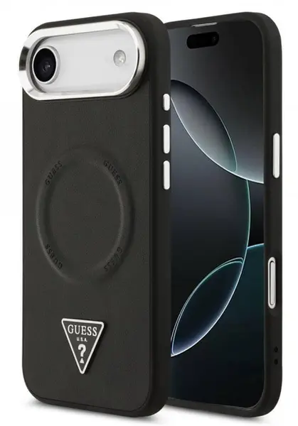 Husă Guess - Triangle Logo, iPhone Air, MagSafe, negru
