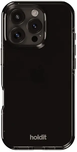 Husă Holdit - Seethru, iPhone 16 Pro, negru