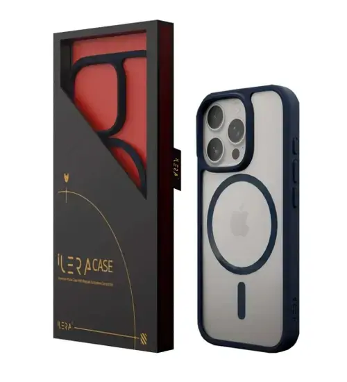 Husa iLeraGo ILGCACLCABL16PR, ColorAnt Clear Case, pentru iPhone 16 Pro (Albastru)
