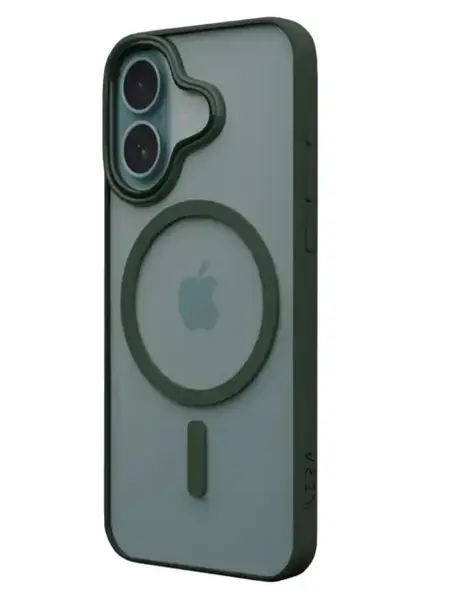 Husa iLeraGo ILGCACLCADG16, ColorAnt Clear Case, pentru iPhone 16 (Verde)