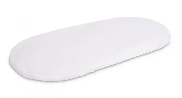 Husa impermeabila cu elastic roata din jersey pentru salteaua de landou 75x35 cm Sensillo alba