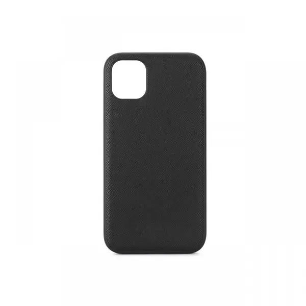 Husa iPhone 11 Pro Meleovo Saffiano Magnetic Black (placuta metalica integrata)