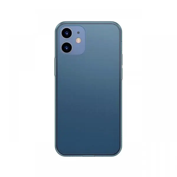 Husa iPhone 12 Mini Baseus Frosted Glass Protective Blue