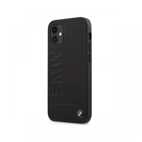 Husa iPhone 12 Mini BMW Signature Logo Imprint Negru