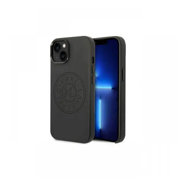 Husa iPhone 14 Plus Karl Lagerfeld PU Leather Perforated Logo Black